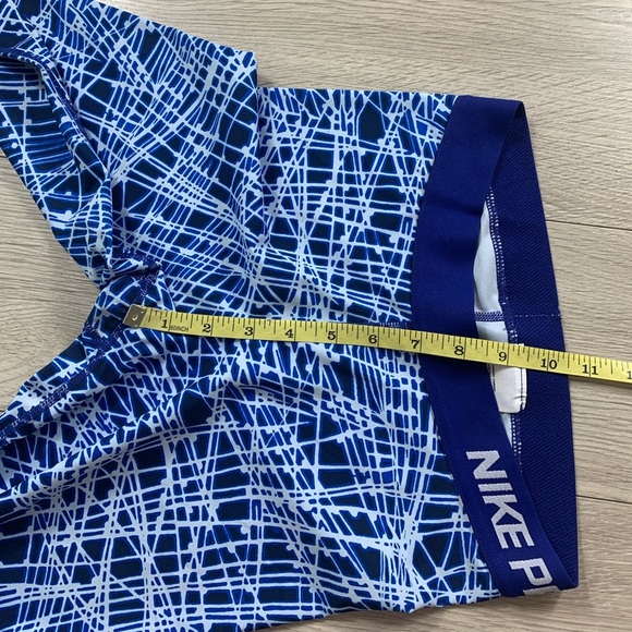 Nike Pro Cool Tracer Capri 3/4 Tights Deep Royal Blue/Game Royal/White - Picture 12 of 14